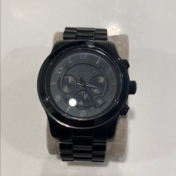 Michael Kors Jet Black Chronograph Watch - Picture 1 of 1